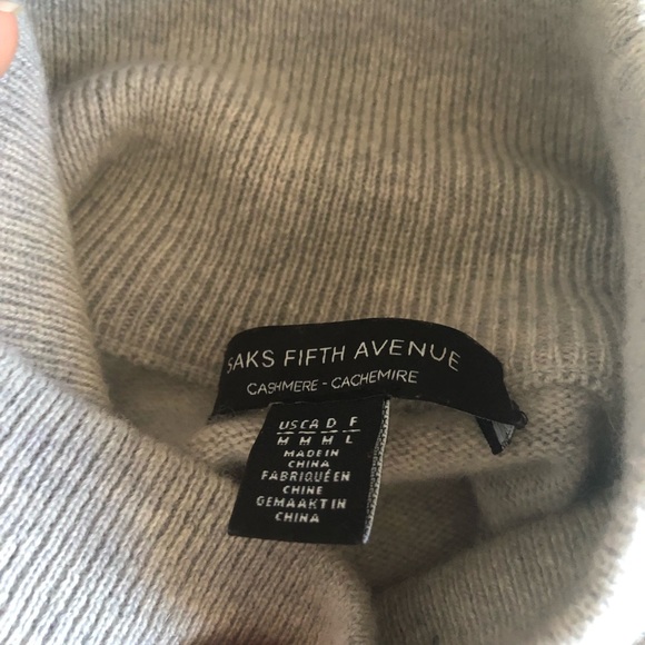 Saks Fifth Avenue 100% cashmere sweater - Picture 7 of 9